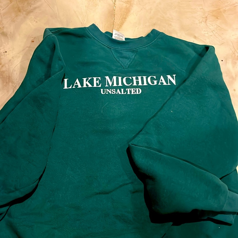forest green crew neck
